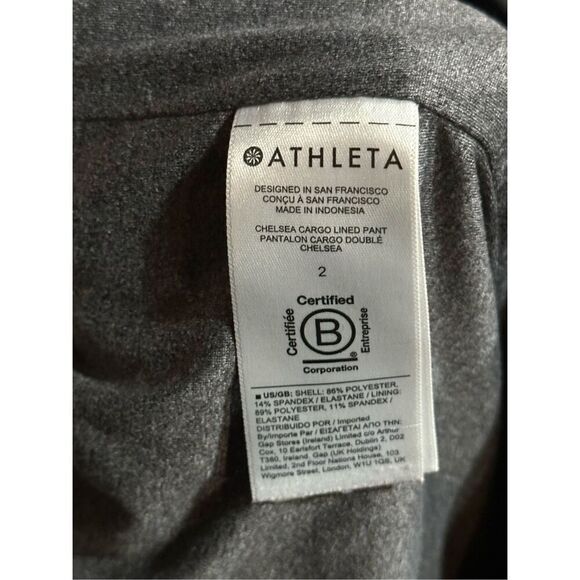 Women’s Black Athleta Chelsea Ankle Pull On Cargo Pants Size 2 Small Stain As Pi - Picture 8 of 8